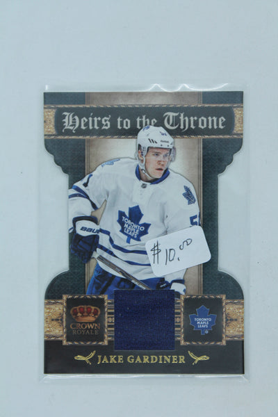 Jake Gardiner 2011-12 Panini Crown Royale - Heirs to the Throne Materials Rookie Year Jersey Card