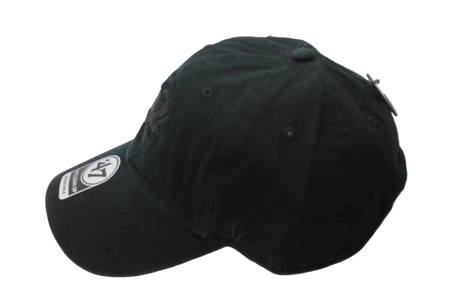 NHL Pittsburgh Penguins 47 Brand Clean Up Adjustable Hat - Black on Black