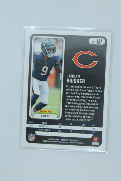 Jaquan Brisker 2022 Panini Absolute - Rookies - Rookie Card