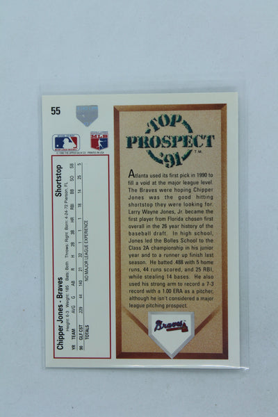 Chipper Jones 1991 Upper Deck - Top Prospect -  Rookie Card