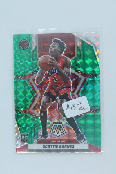 Scottie Barnes 2021-22 Panini Mosaic - Green Mosaic Prizm Rookie Card