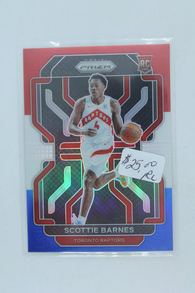 NBA Scottie Barnes 2021-22 Panini Prizm - Red, White & Blue Prizm Rookie Card