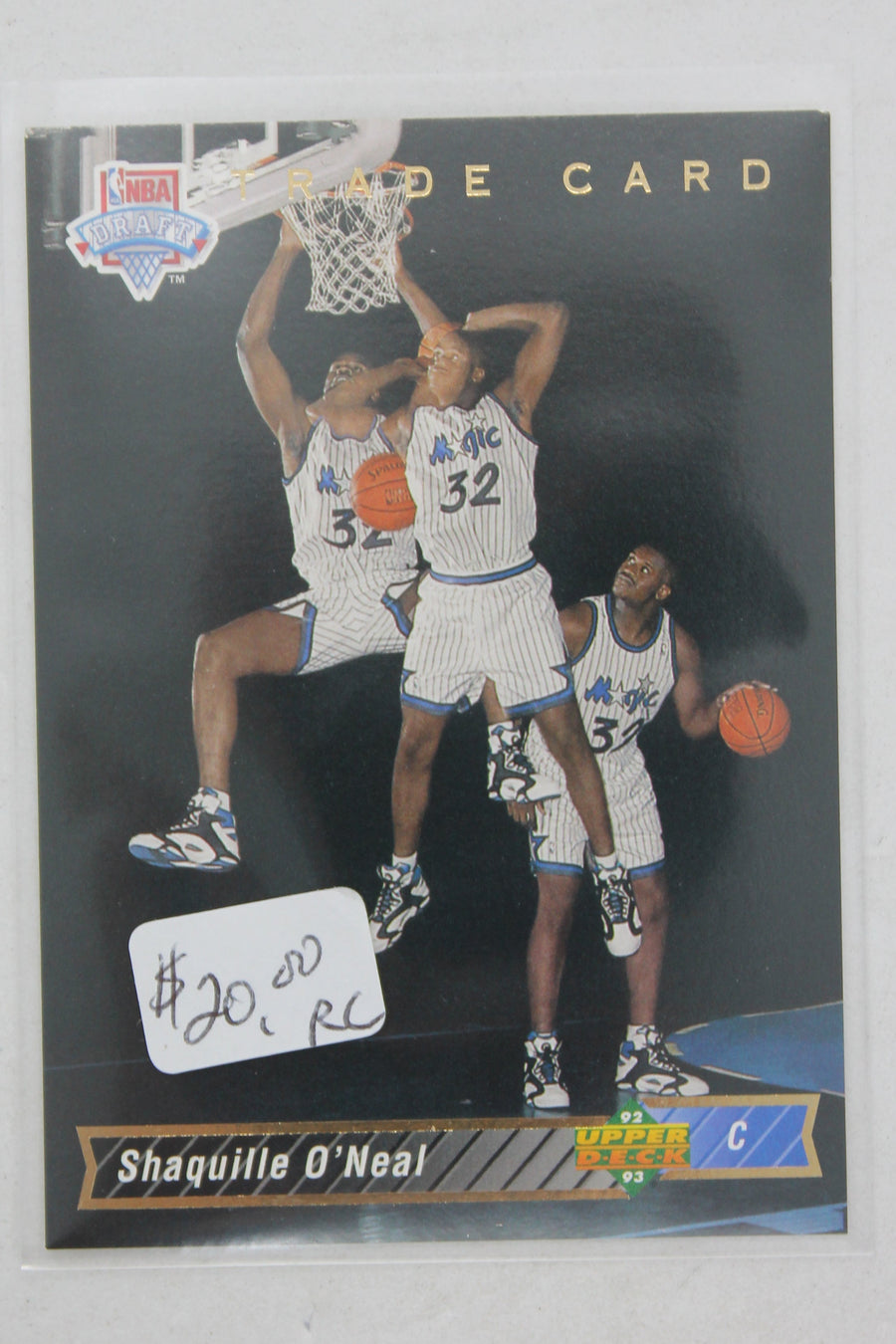 Shaquille O'Neal Upper Deck Trade Card Rookie Card #1b