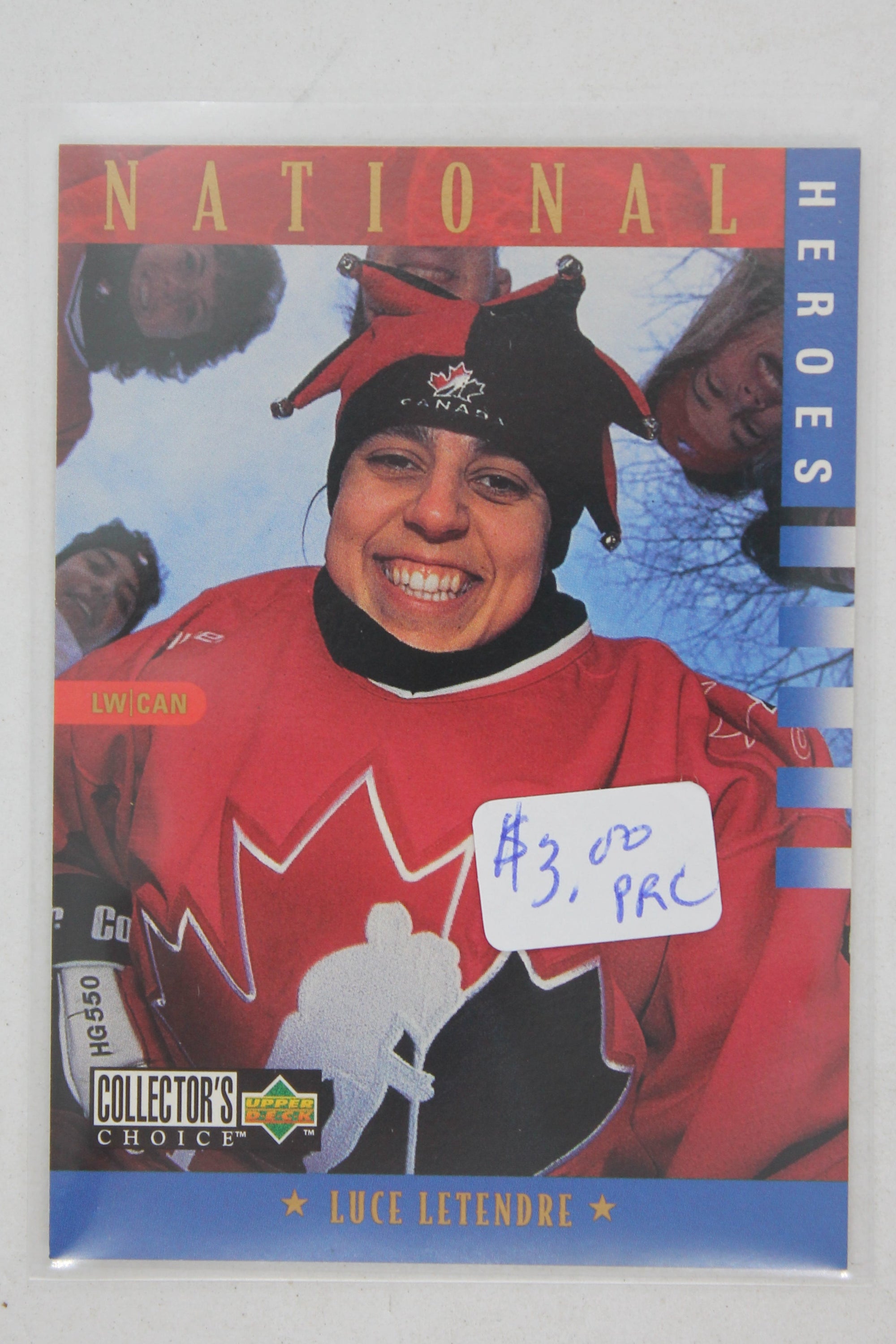 Luce Letendre 1997-98 Upper Deck Collector's Choice National Heroes - PRC