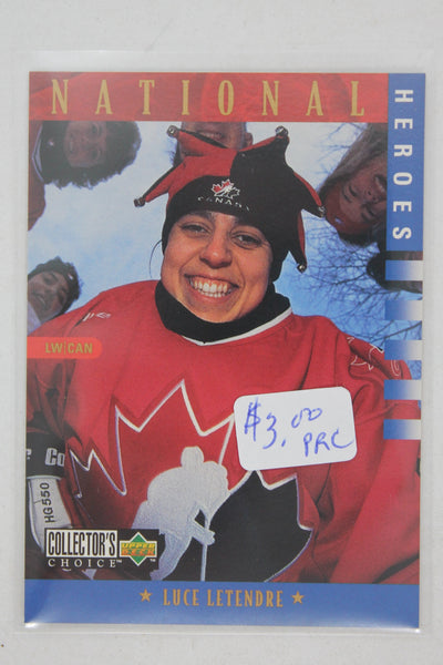 Luce Letendre 1997-98 Upper Deck Collector's Choice National Heroes - PRC