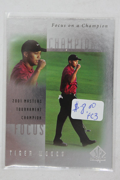 Tiger Woods 2001 SP Authentic - Focus on a Champion #FC3 - Rookie Year