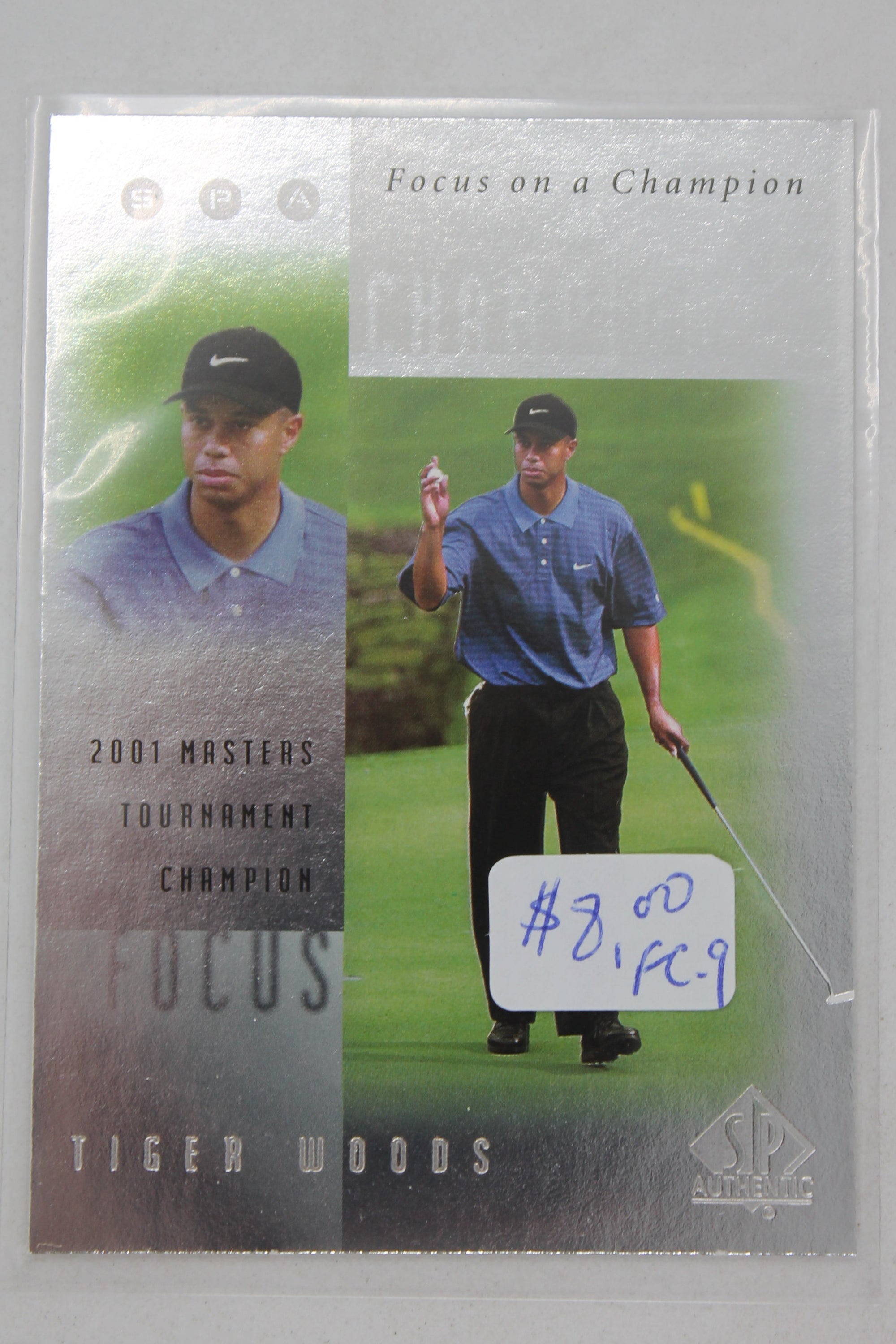 Tiger Woods 2001 SP Authentic - Focus on a Champion #FC9 - Rookie Year