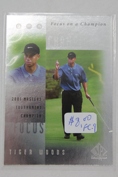Tiger Woods 2001 SP Authentic - Focus on a Champion #FC9 - Rookie Year