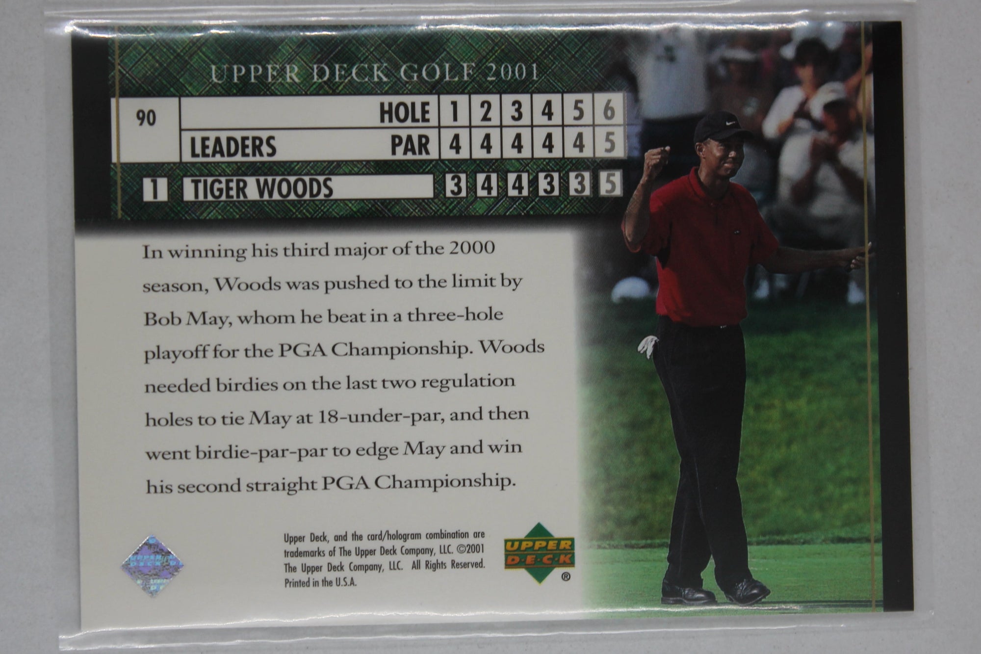Tiger Woods 2001 Upper Deck - [Base] #90 Leaderboard - Rookie Year Card