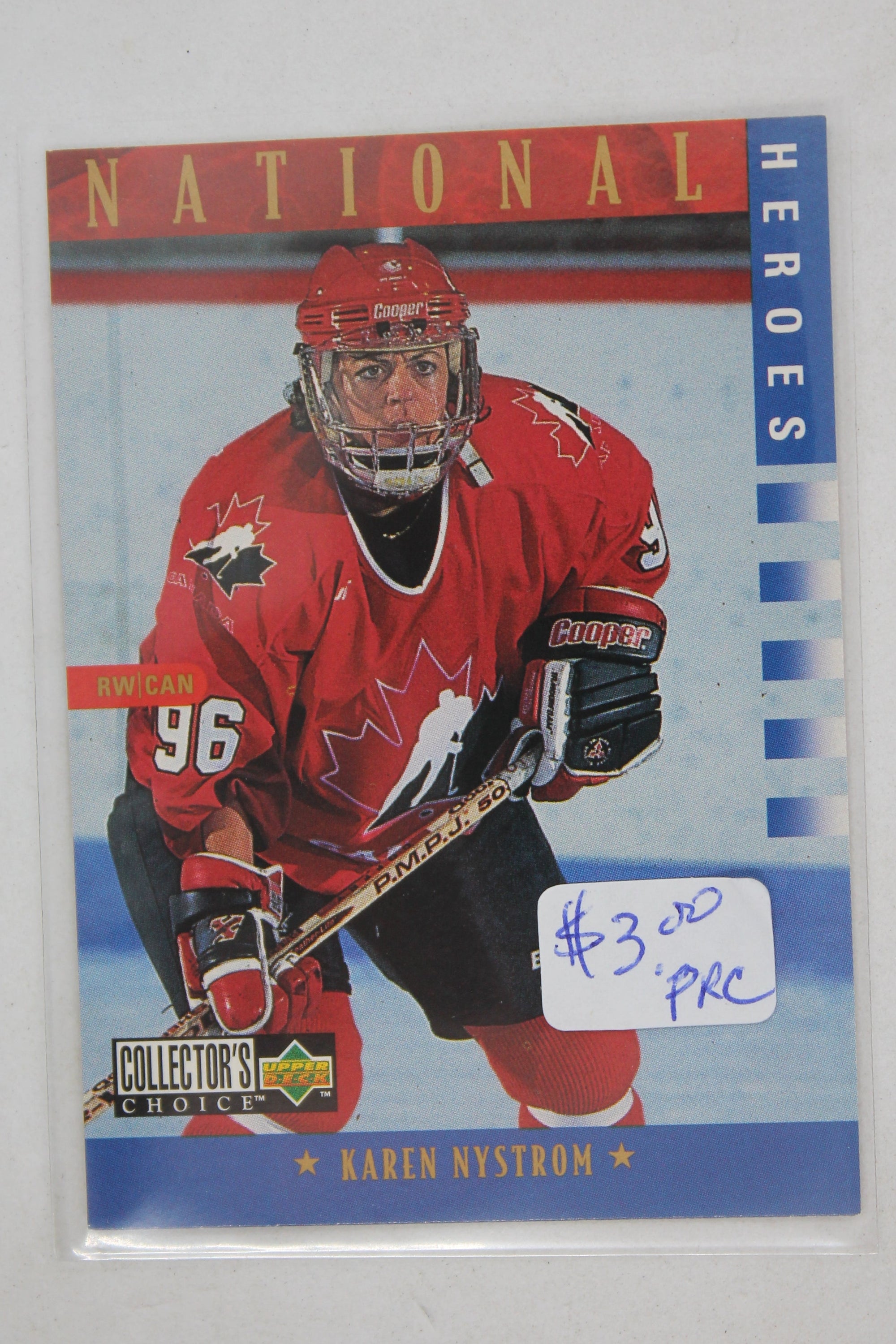 Karen Nystrom 1997-98 Upper Deck Collector's Choice - National Heroes - PRC