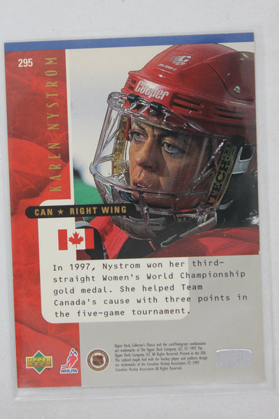 Karen Nystrom 1997-98 Upper Deck Collector's Choice - National Heroes - PRC
