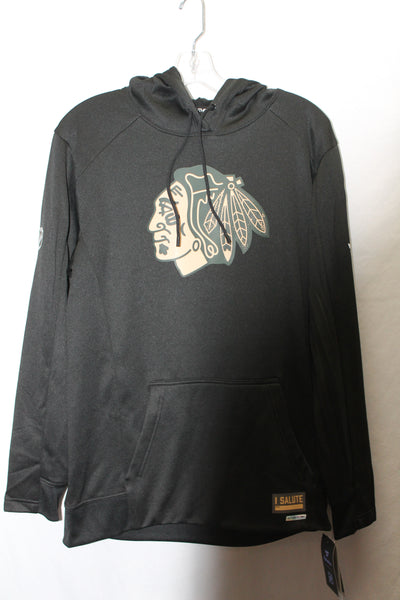 NHL Chicago Blackhawks Fanatics Military "I Salute" Hoodie - (Black)