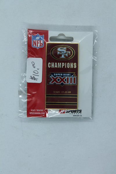 NFL San Francisco 49ers Super Bowl XXIII Champions Pin - Miami 1989