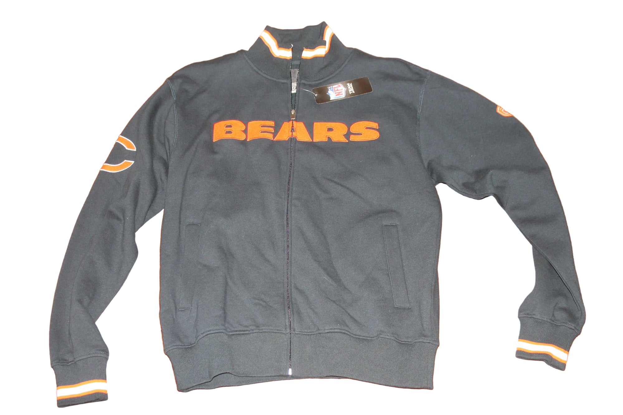 NFL Chicago Bears Old Time Football Men's Full-Zip Long Sleeve - Large
