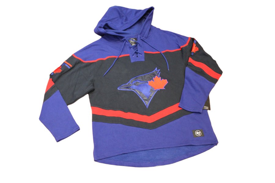 MLB Toronto Blue Jays Mens '47 Brand City Connect Lace Up Hoodie