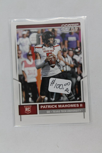 NFL Partrick Mahomes II Score Rookie Card - Kansas City Chiefs