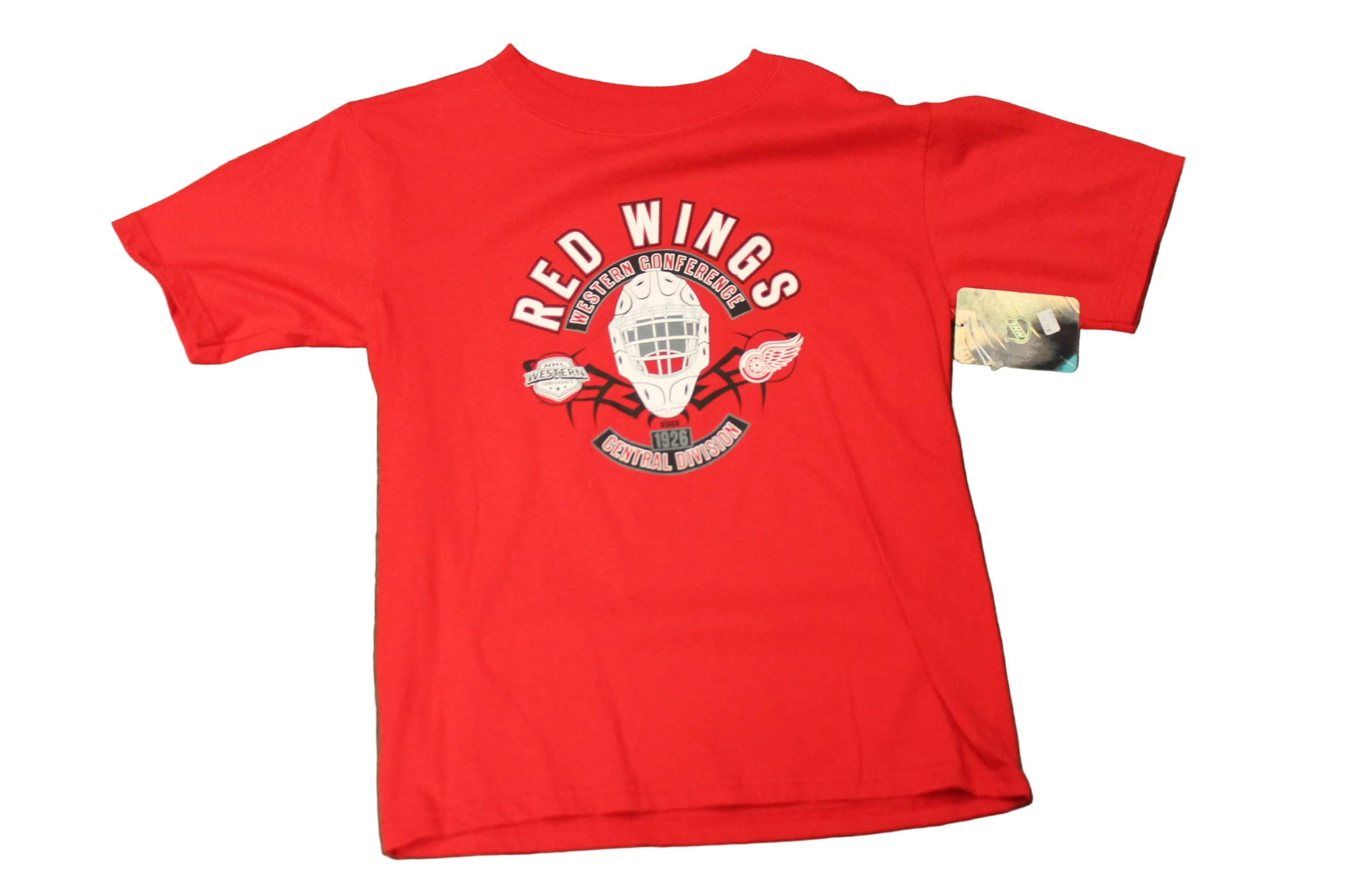 NHL Detroit Red Wings Youth Mask Tee - Youth Medium