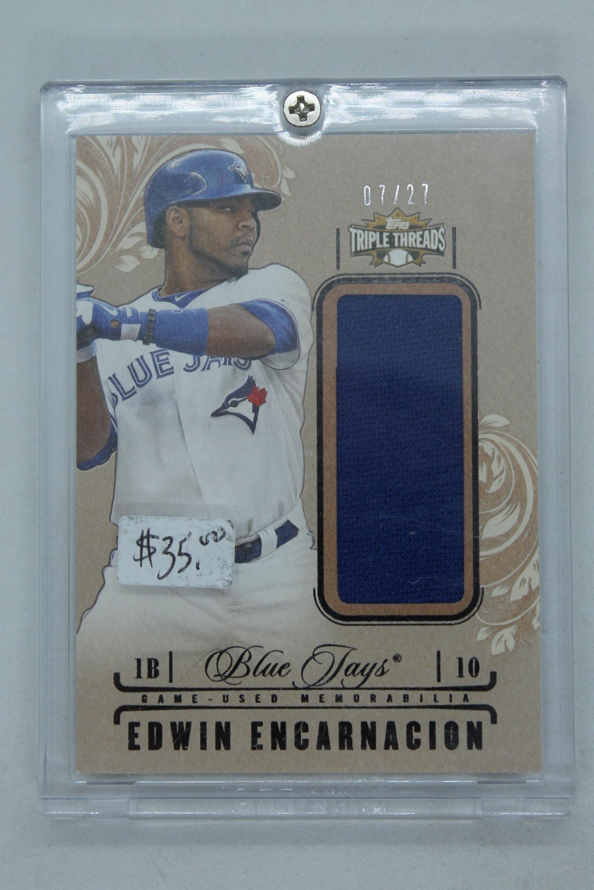 Edwin Encarnacion 2014 Topps Triple Threads Unity Jumbo Relics #07/27 Jersey Card