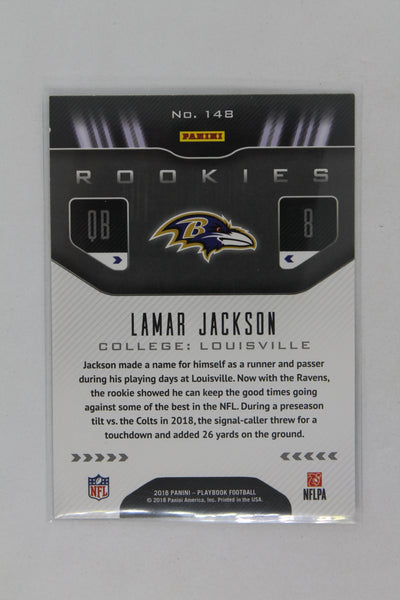 Lamar Jackson 2018 Panini Playbook - Rookie - Rookie Card