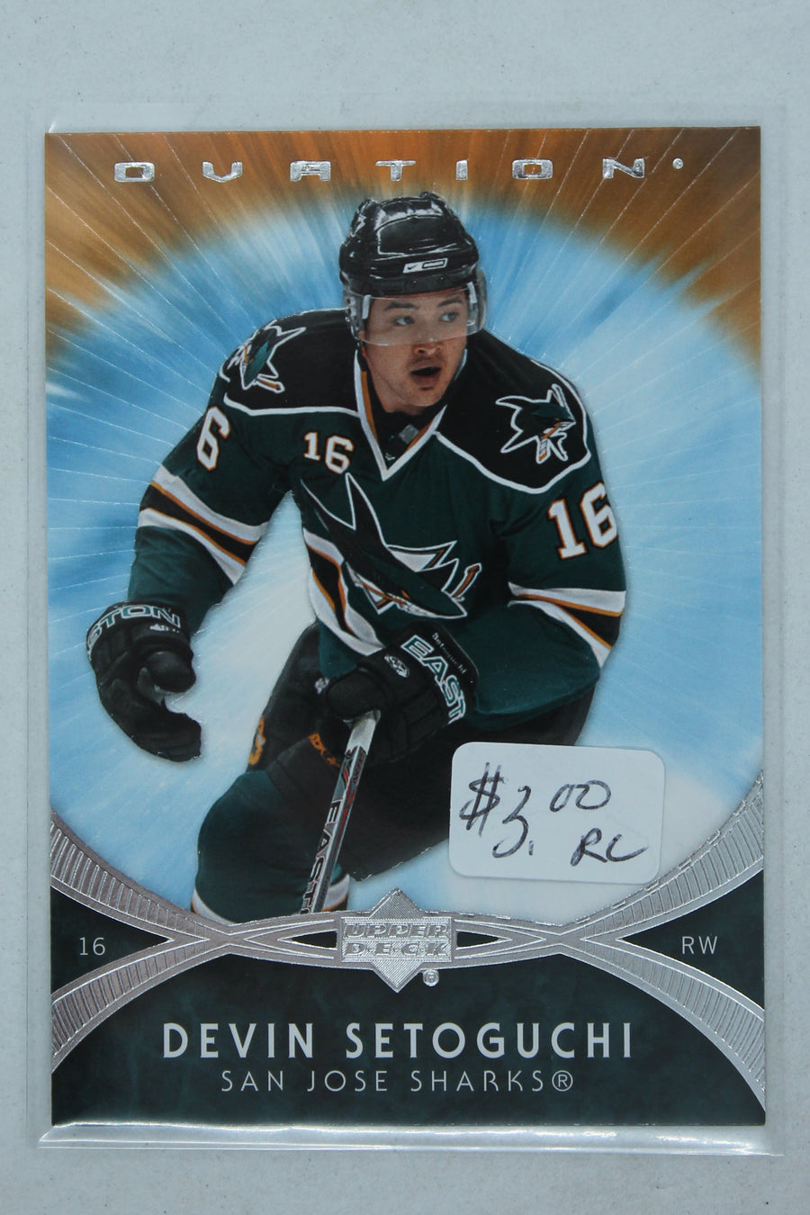 Devin Setoguchi 2007-08 Upper Deck Ovation Rookie Card