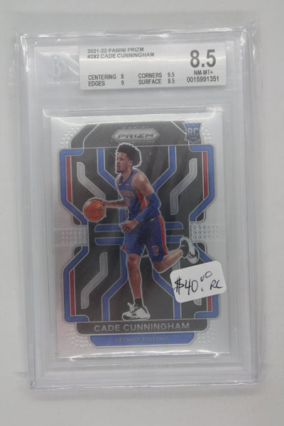 Cade Cunningham 2021-22 Panini Prizm Graded Rookie Card - NM-MT 8.5 Beckett