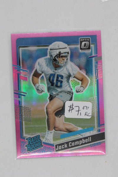 Jack Campbell 2023 Panini Donruss Optic Preview Pink Prizm Rated Rookie - Rookie Card