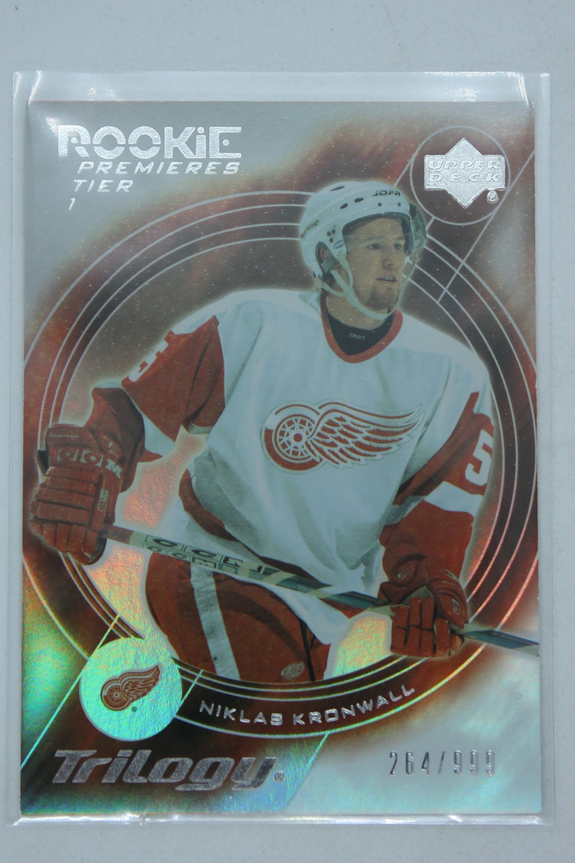 Niklas Kronwall 2003-04 Upper Deck Trilogy - Rookie Premieres Tier 1 -  #264/999 Rookie Card