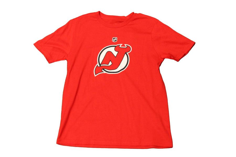 NHL New Jersey Devils Youth Logo Tee - Red - Youth Large