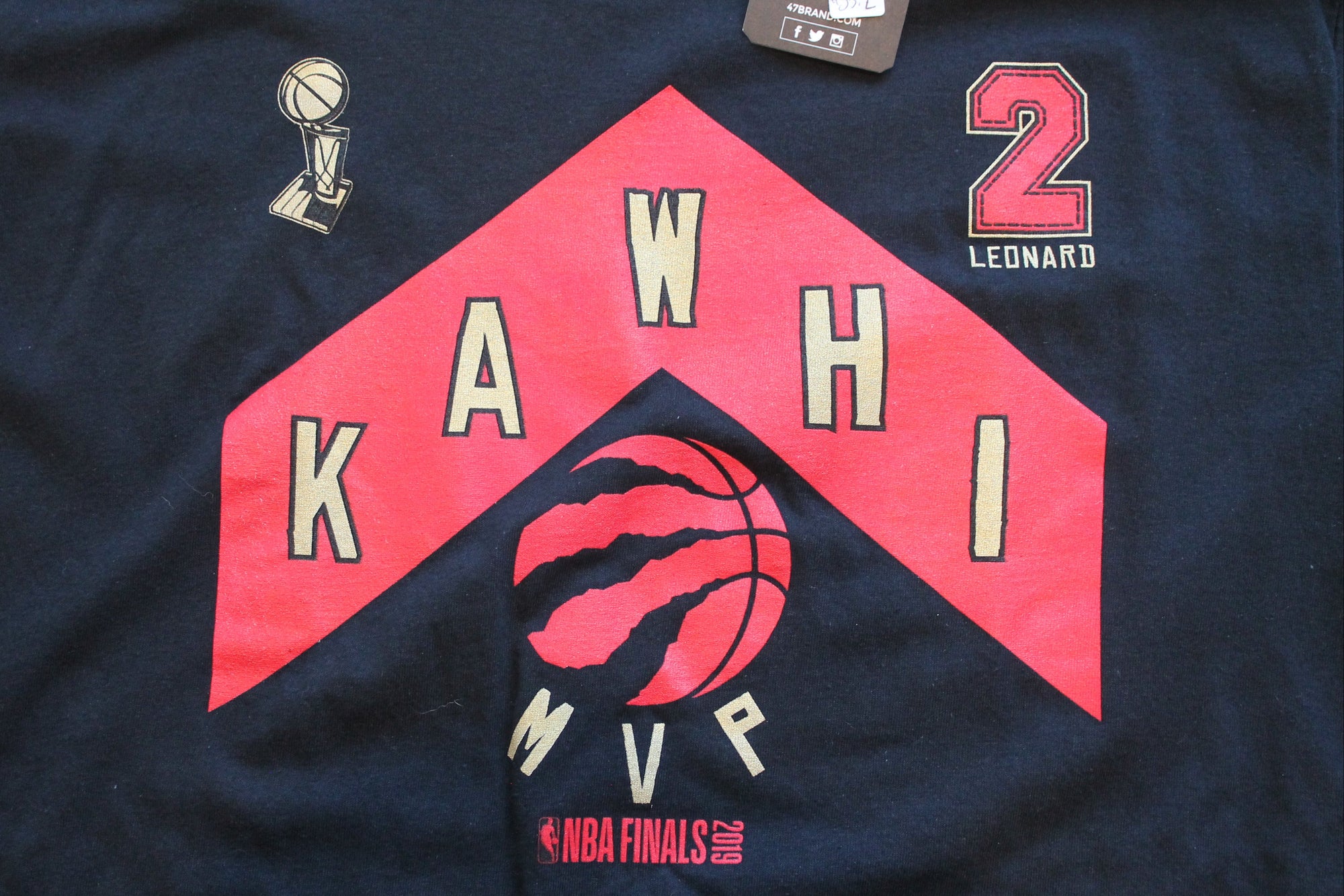 NBA Toronto Raptors Men's 47 Brand Kawhi Leonard #2 Finals MVP Tee