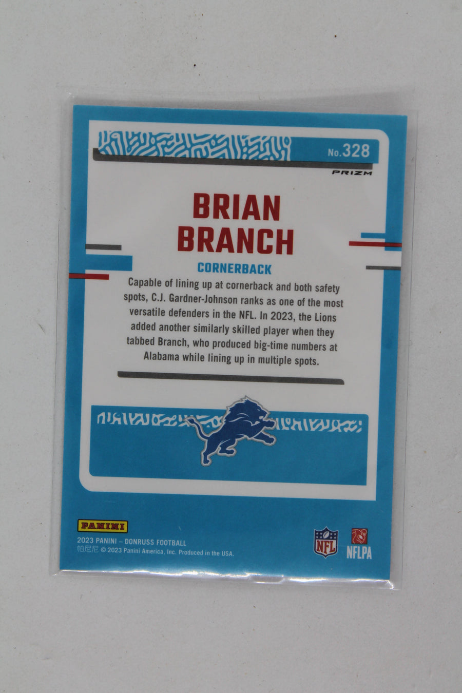 Brian Branch 2023 Panini Donruss - Optic Preview Pink Prizm Rated Rookie - RC