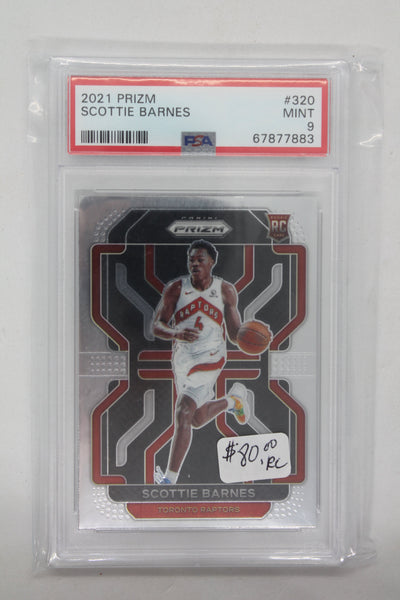 NBA Scottie Barnes 2021-22 Panini Prizm Rookie Card PSA MINT 9