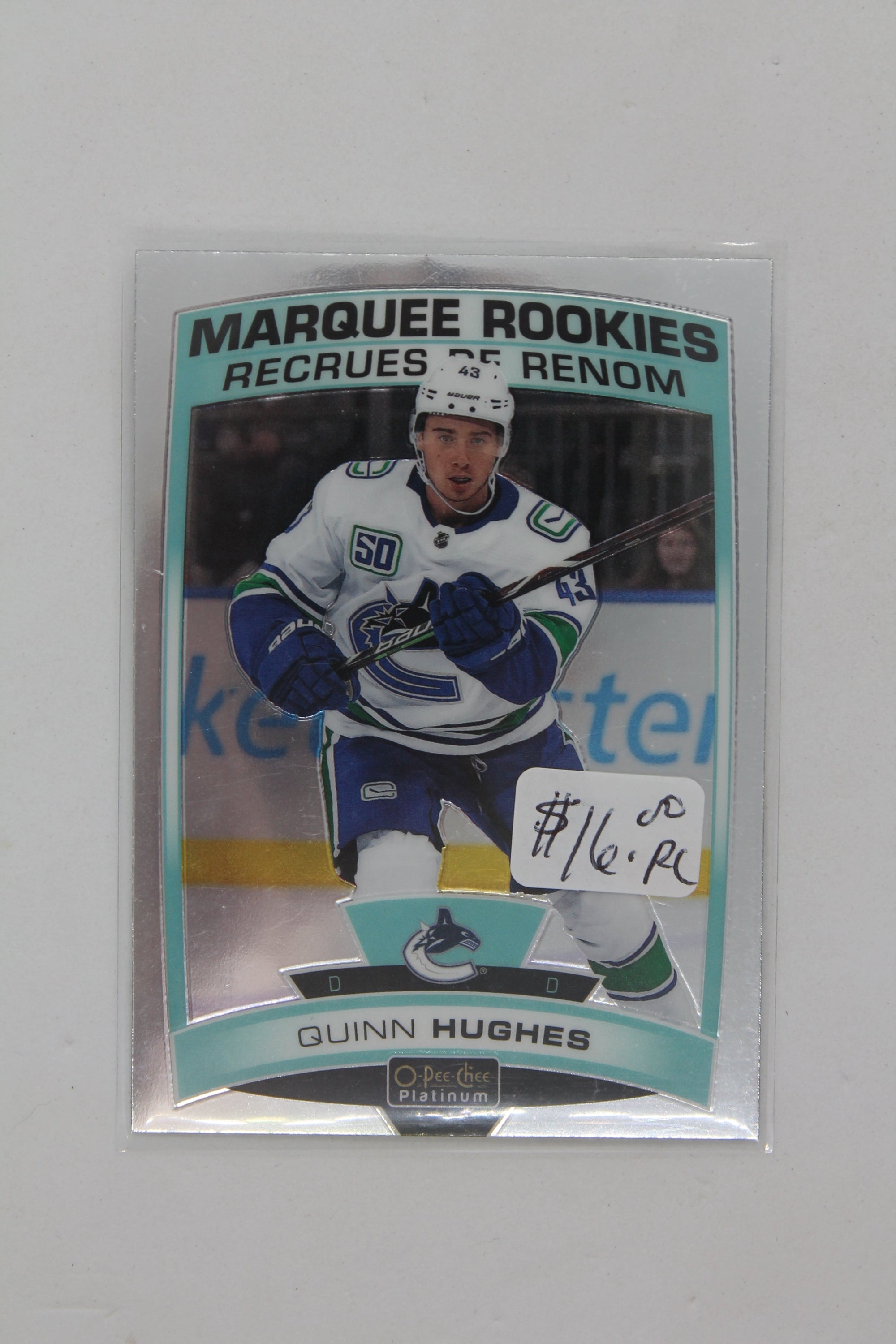 Quinn Hughes 2019-20 O-Pee-Chee Platinum Marquee Rookies Rookie Card