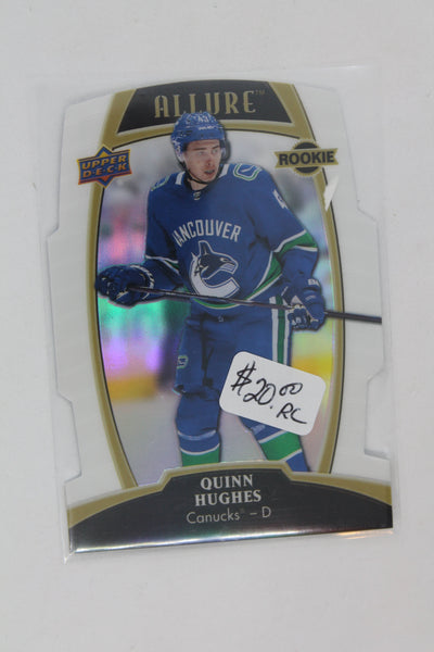 Quinn Hughes 2019-20 Upper Deck Allure White Rainbow Rookies Rookie Card