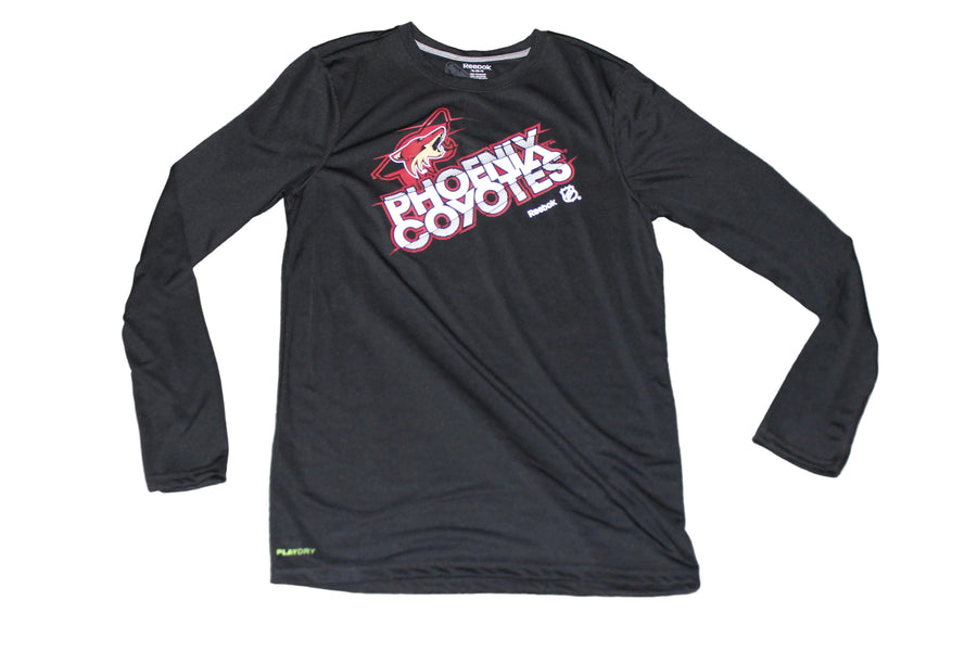 NHL Phoenix Coyotes Reebok Youth Long Sleeve Play Dry Tee - Youth XLarge