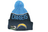 NFL Los Angeles Chargers New Era Sports Knit Toque with Pom