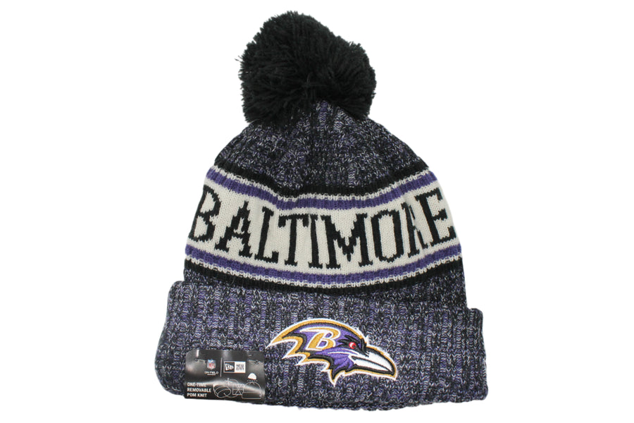 NFL Baltimore Ravens New Era On Field Sports Knit Toque with Pom