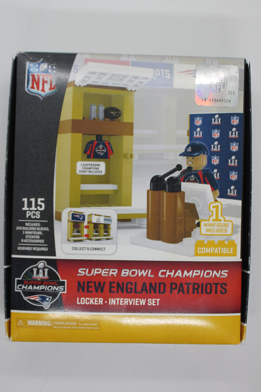 NFL New England Patriots OYO SportsToys Locker Interview Set -Super Bowl Champions