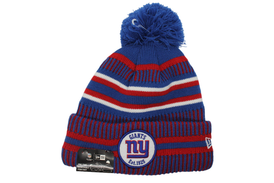 NFL New York Giants New Era On Field Sports Knit Toque with Pom