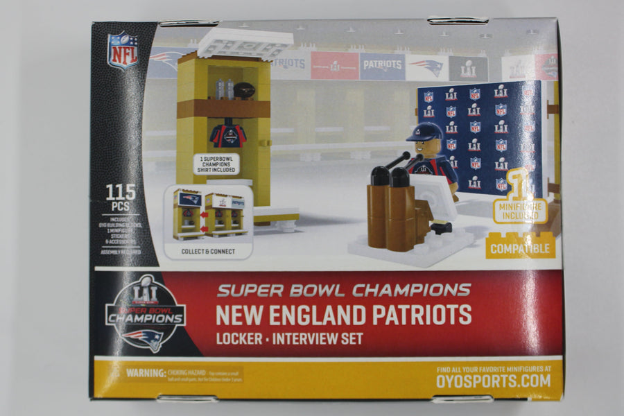 NFL New England Patriots OYO SportsToys Locker Interview Set -Super Bowl Champions