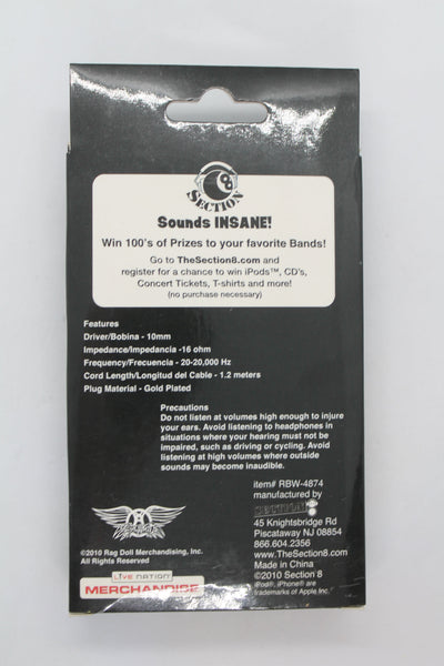 Aerosmith JR Ear Buds (Sale)