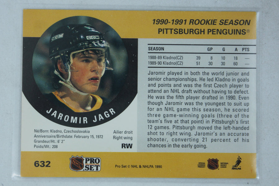 Jaromir Jagr 1990-91 Pro Set Rookie Card