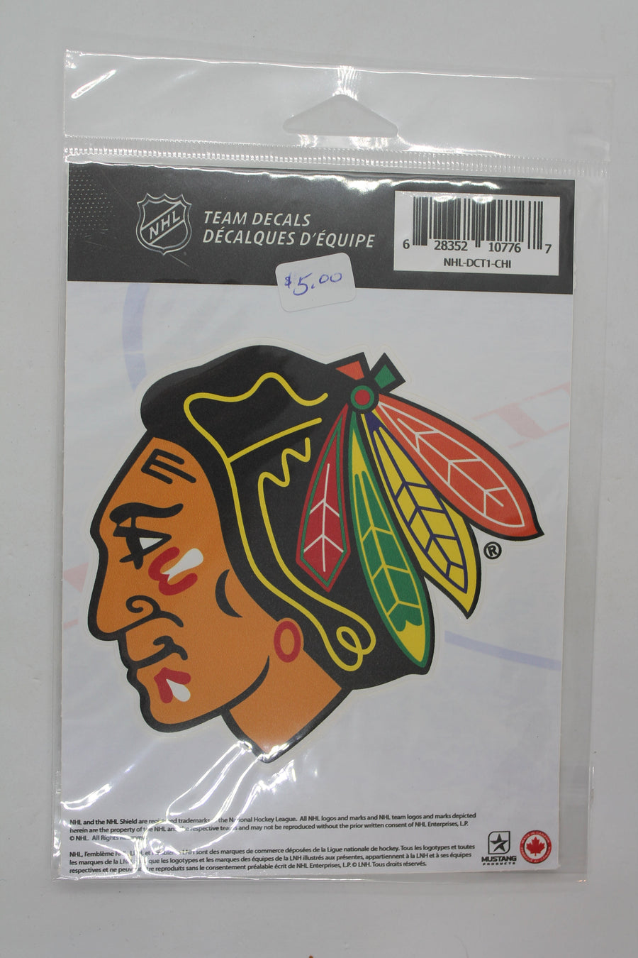 NHL Chicago Blackhawks Team Decal 5"x7"