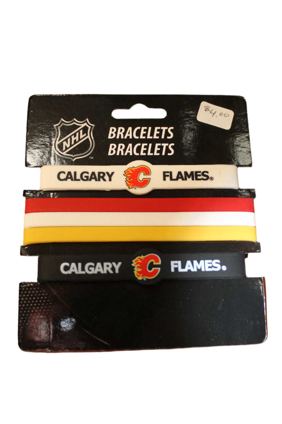 NHL Calgary Flames Rubber Bracelets - My Team My Town (5 Pack)