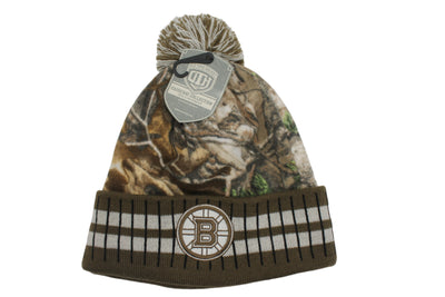 NHL Boston Bruins Old Time Hockey RealTree Camo Toque with Pom