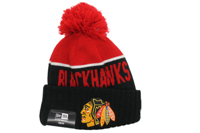 NHL Chicago Blackhawks New Era Youth Toque with Pom