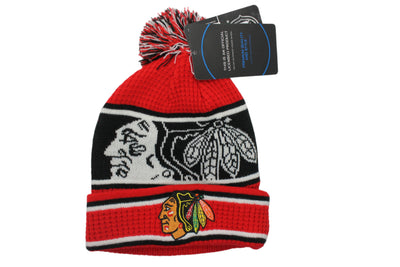 NHL Chicago Blackhawks Youth Toque with Pom