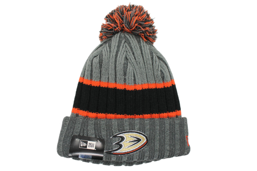 NHL Anaheim Ducks New Era Stripe Chiller Toque with Pom