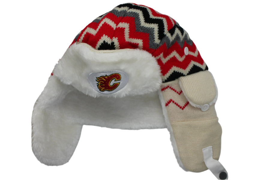 NHL Calgary Flames Womens Knit Trapper Hat