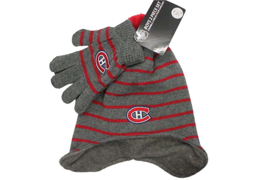 NHL Montreal Canadiens Youth Mitt and Toque Set