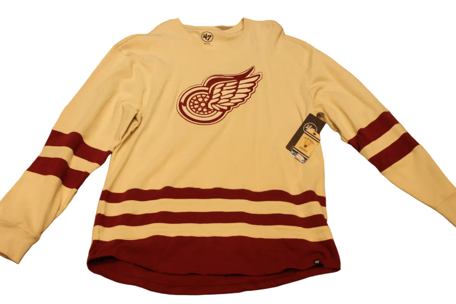 NHL Detroit Red Wings Men's '47 Brand Crew Jersey - (Size XXL) - Vintage Hockey